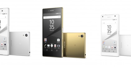 Vasemmalta oikealle: Xperia Z5, Xperia Z5 Premium ja Xperia Z5 Compact